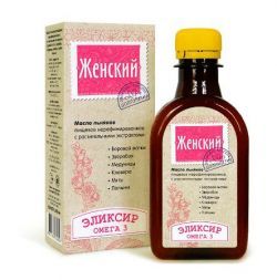 Масло льняное &quot;Женский эликсир&quot;- экстракт боровой матки Компас здоровья (200 мл)